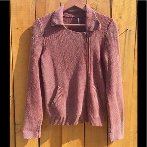 Free People Knit Biker Jacket